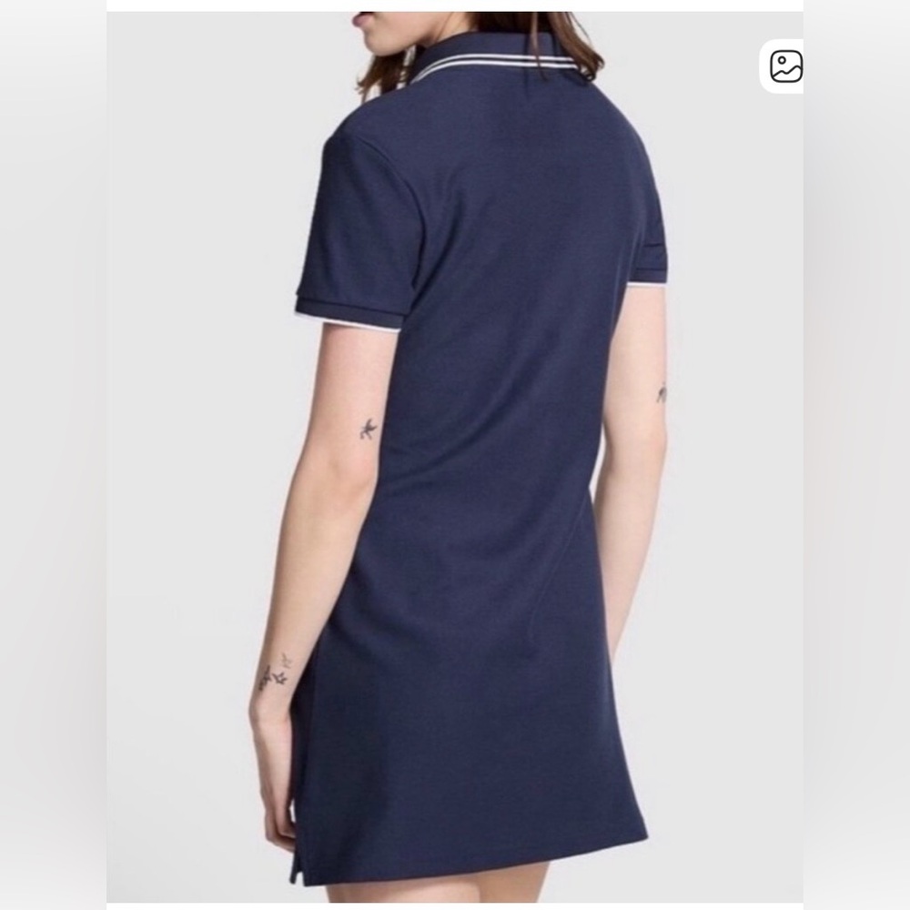 PINK/ VICTORIA'S SECRET NAVY BLUE POLO PIQUE SHORT SLEEVE DRESS SIZE XXL - Picture 2 of 6